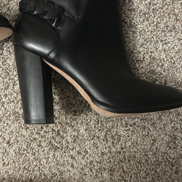 Elizabeth and James Sonny black leather knee high boots size 7.5 - Picture 3 of 7